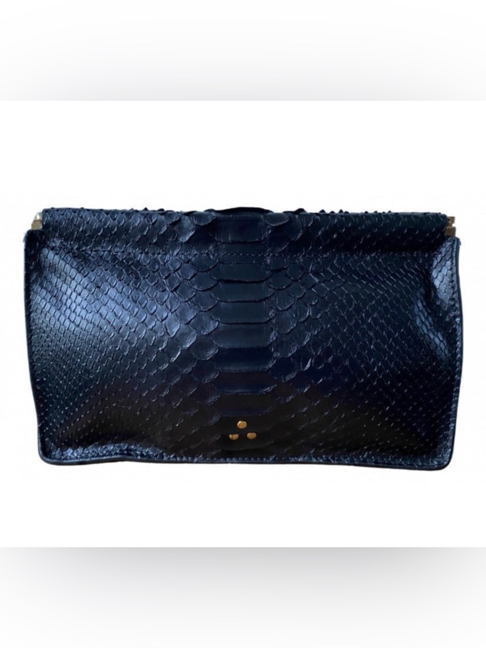 Jérôme Dreyfuss Python Skin Clic Clac L Clutch Bag